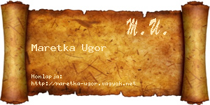 Maretka Ugor névjegykártya